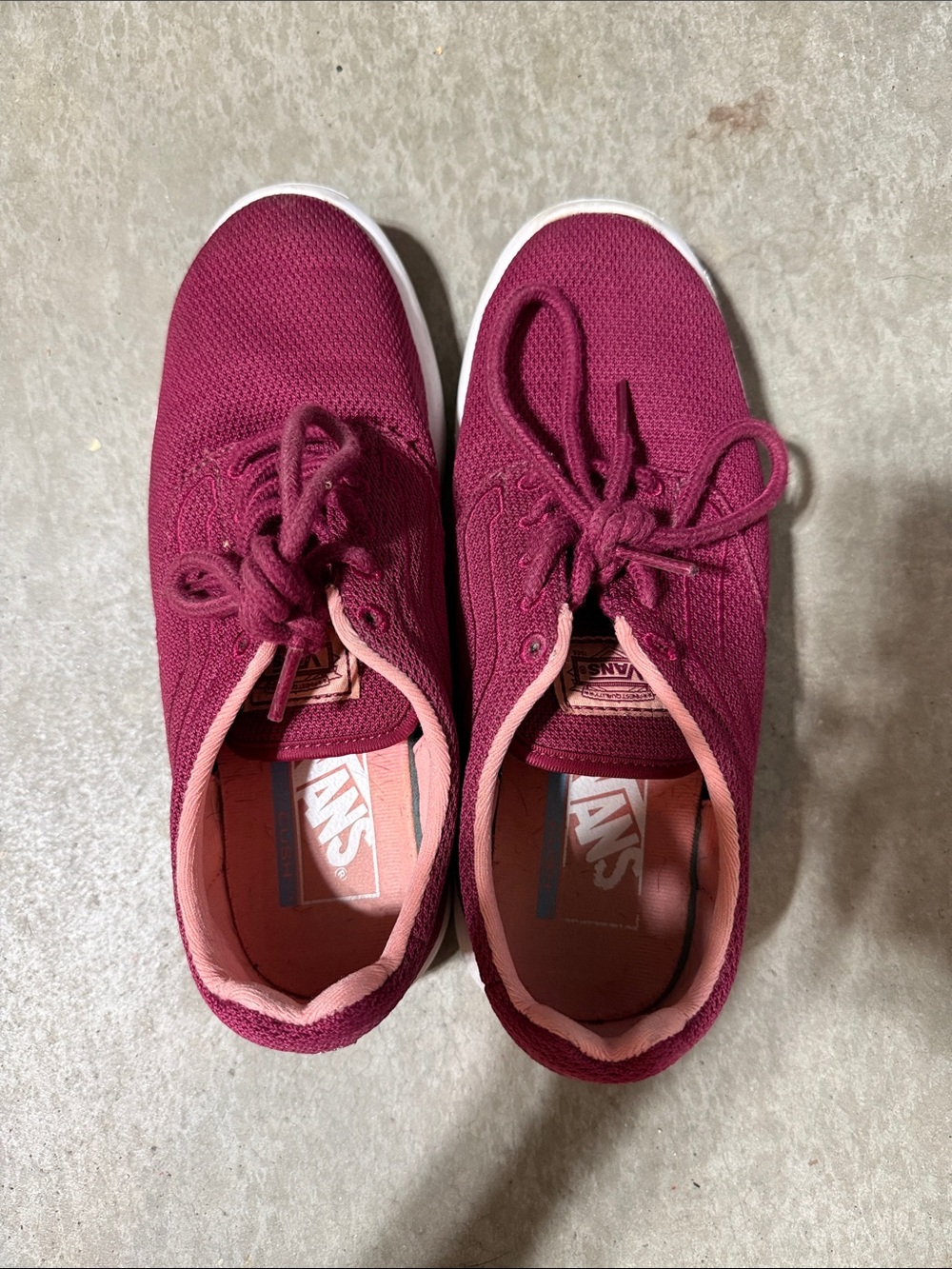 Vans Women's Burgundy Low-Top Canvas Sneakers - Picture 9 of 10